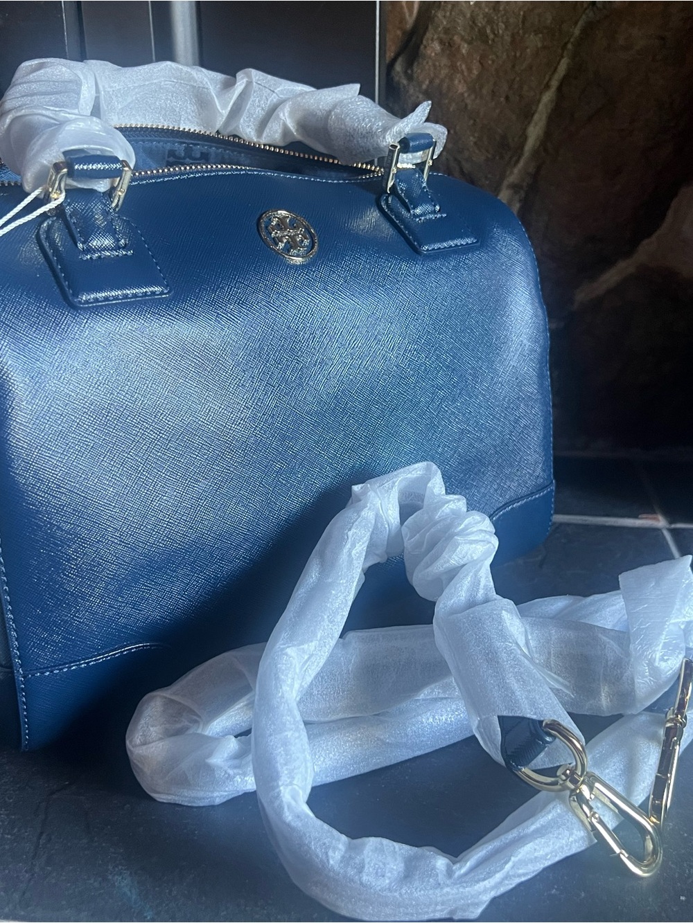 Tory Burch Navy Saffiano Satchel - Brand New With Tags
Never used. - Picture 13 of 16